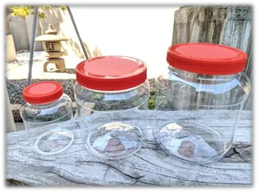 PET 新型透明筒系列參考：紅蓋新型透明筒群組照片