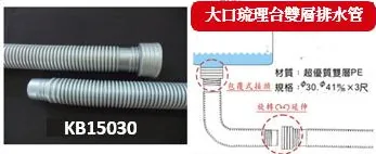 KB15030 大口琉理台雙層排水管原始圖